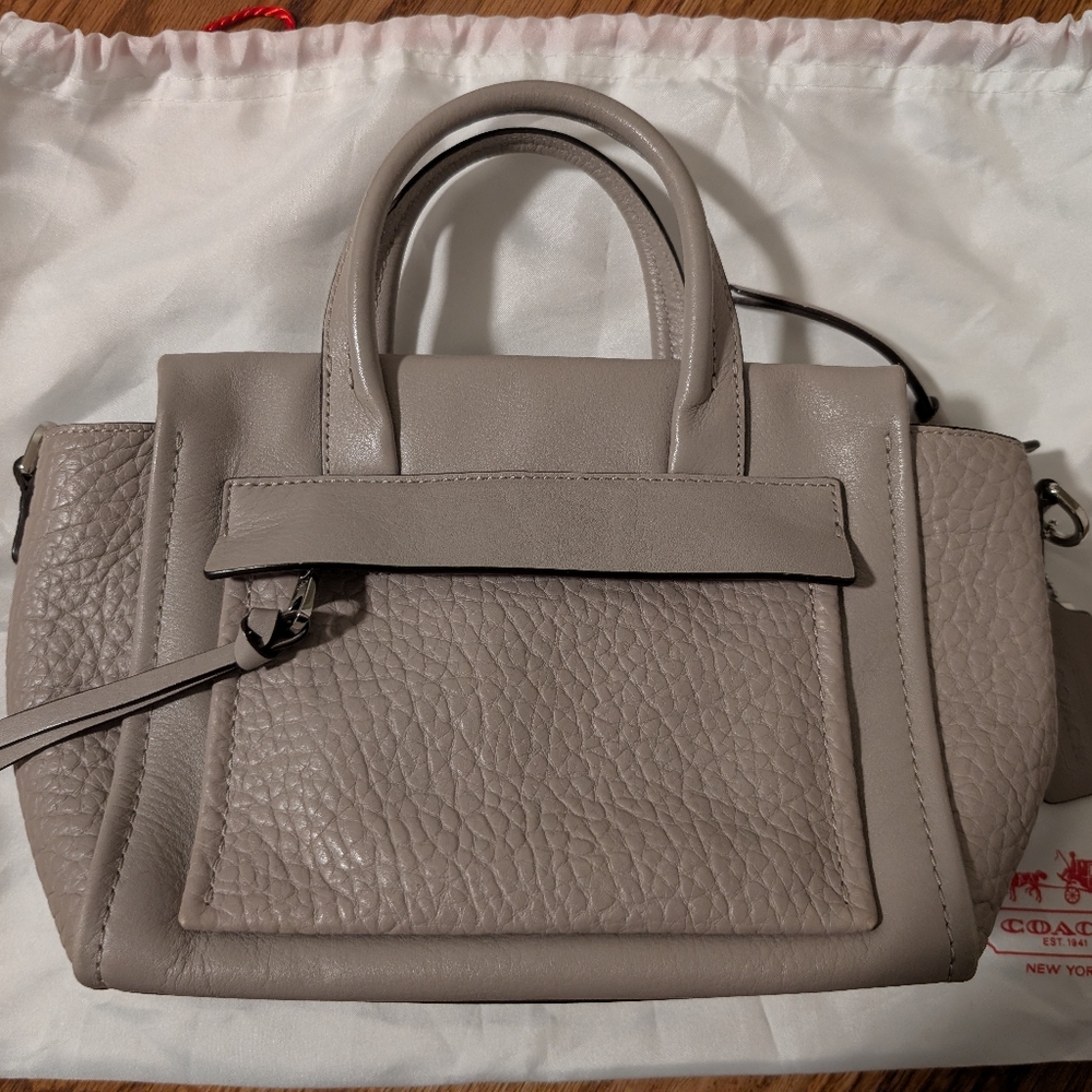 Coach Bleeker Mini Riley Carryall Crossbody Gray